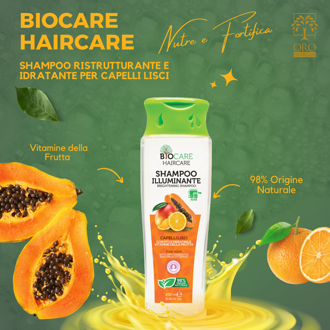 Biocare Shampoo Ristrutturante Per Capelli Lisci
