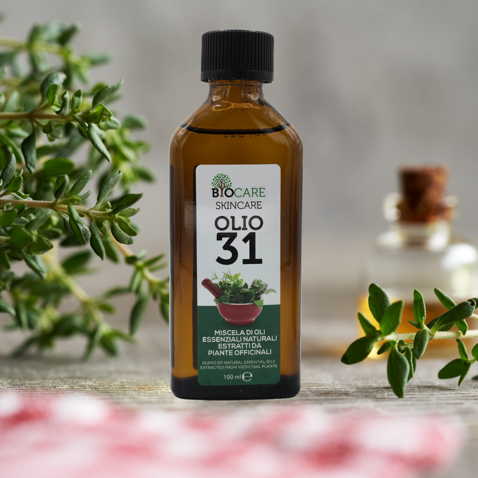 Biocare Skincare Olio 31 – 100ml | Miscela di Oli Essenziali Naturali per Massaggi, Aromaterapia e Benessere