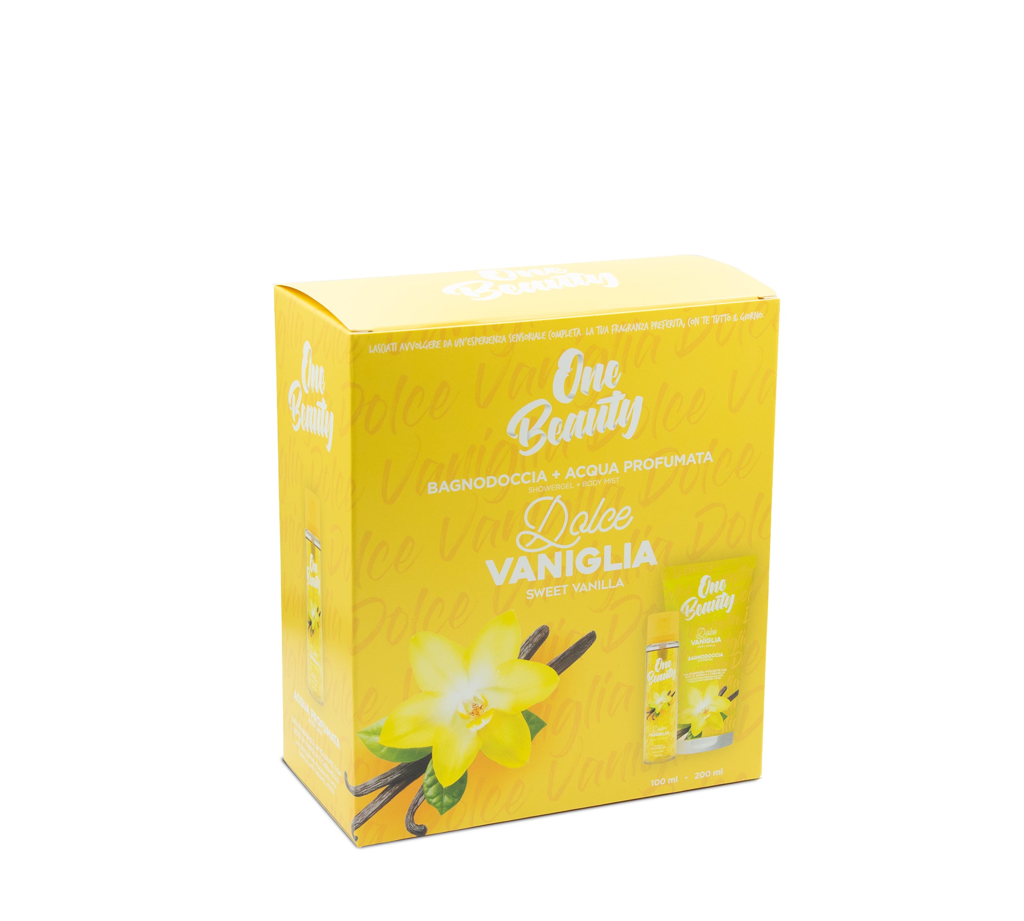 CONFEZIONE REGALO ONE BEAUTY- DOLCE VANIGLIA- ACQUA PROFUMATA 100 ML+ BAGNODOCCIA 200 ML