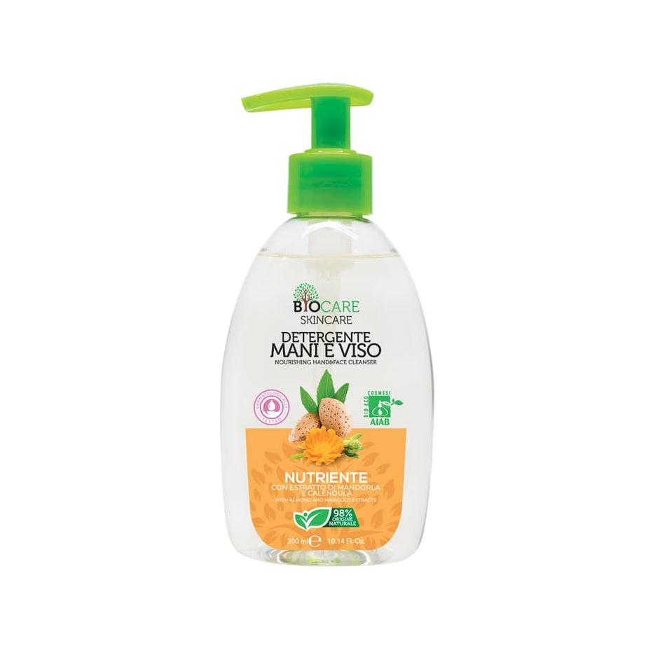 DETERGENTE MANI E VISO NUTRIENTE  CON OLIO DI MANDORLA E CALENDULA 300ml