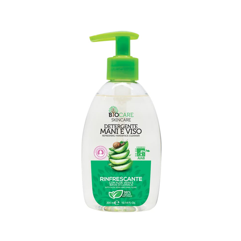 DETERGENTE MANI E VISO  RINFRESCANTE  CON ALOE VERA E BAVA DI LUMACA 300ml