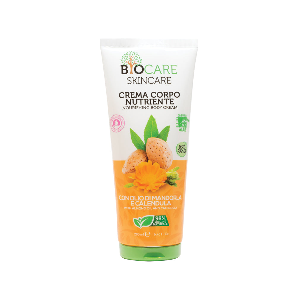 BioCare Crema Corpo NUTRIENTE  CON OLIO DI MANDORLA E CALENDULA 200ml