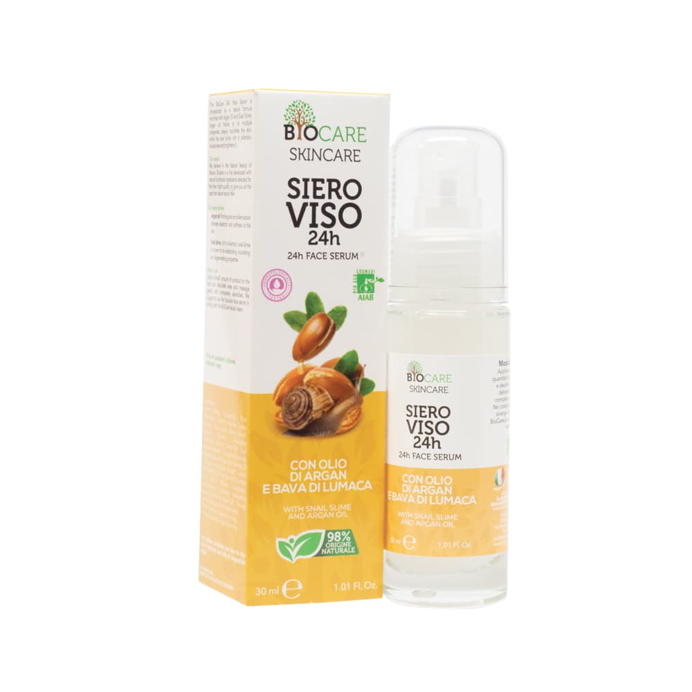 Siero Viso 24h Con Olio Di Argan E Bava Di Lumaca 30ml