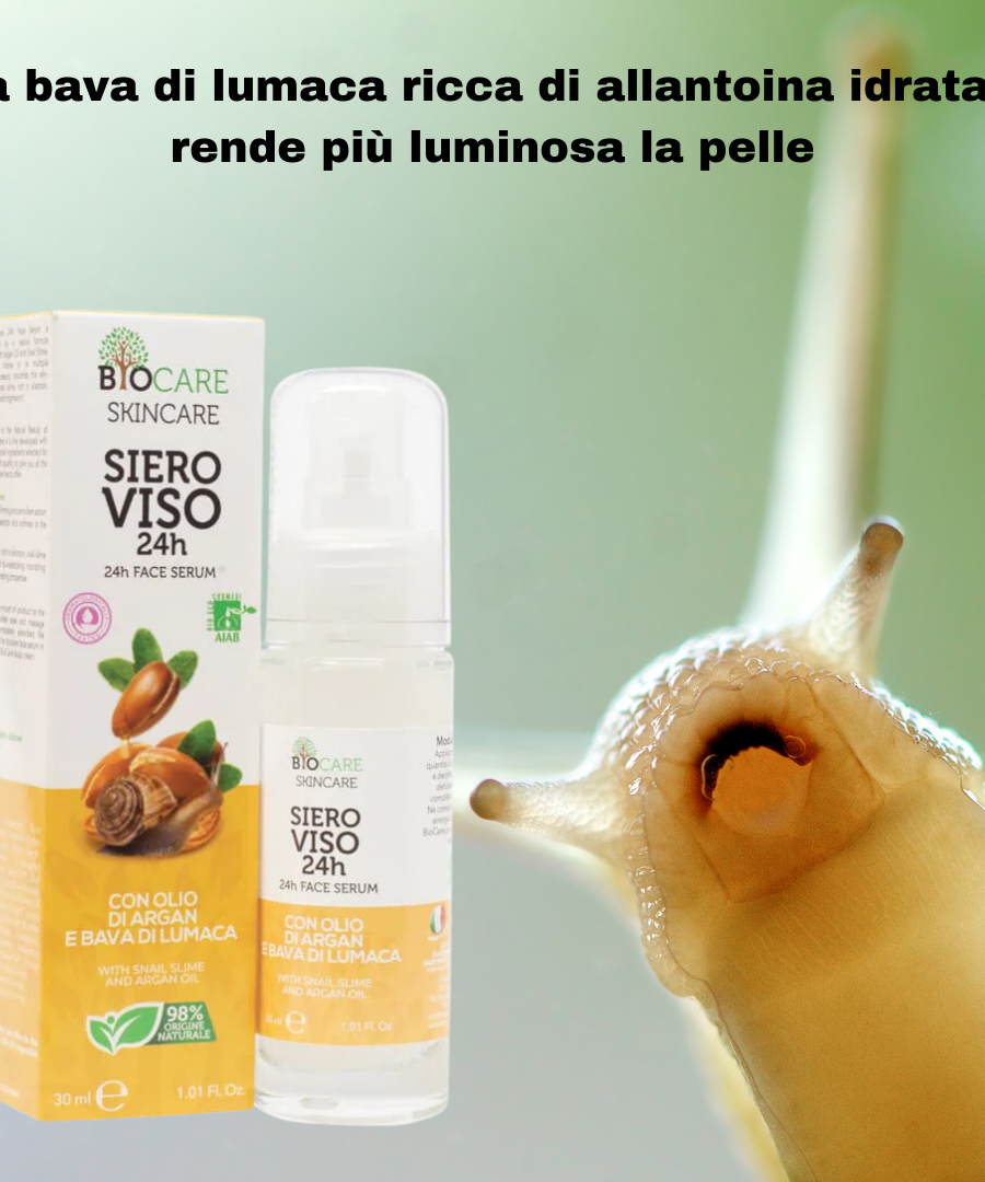 Siero Viso 24h Con Olio Di Argan E Bava Di Lumaca 30ml