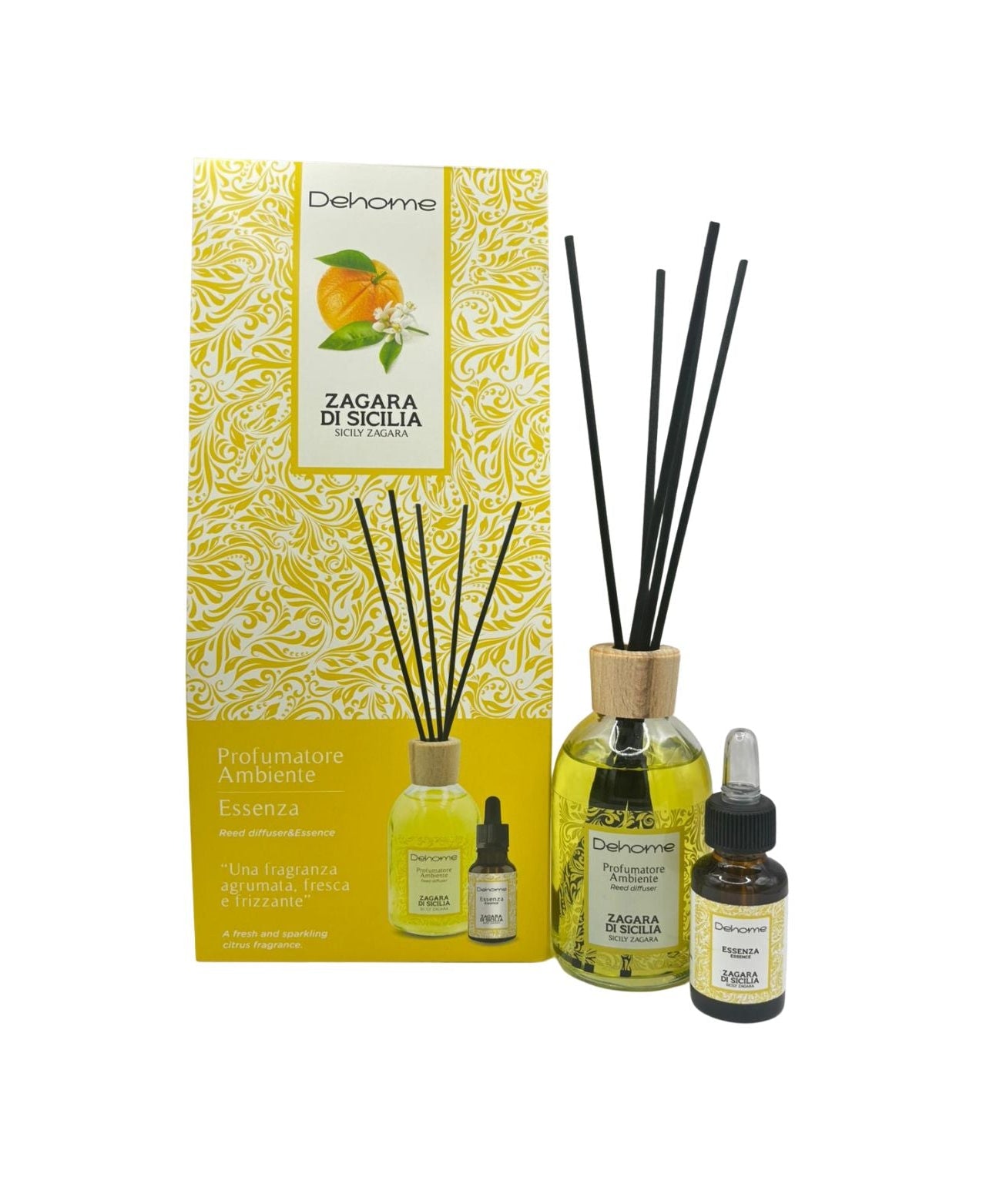 CONFEZIONE REGALO DEHOME- ZAGARA DI SICILIA PROFUMATORE 100 ML + ESSENZA 15 ML