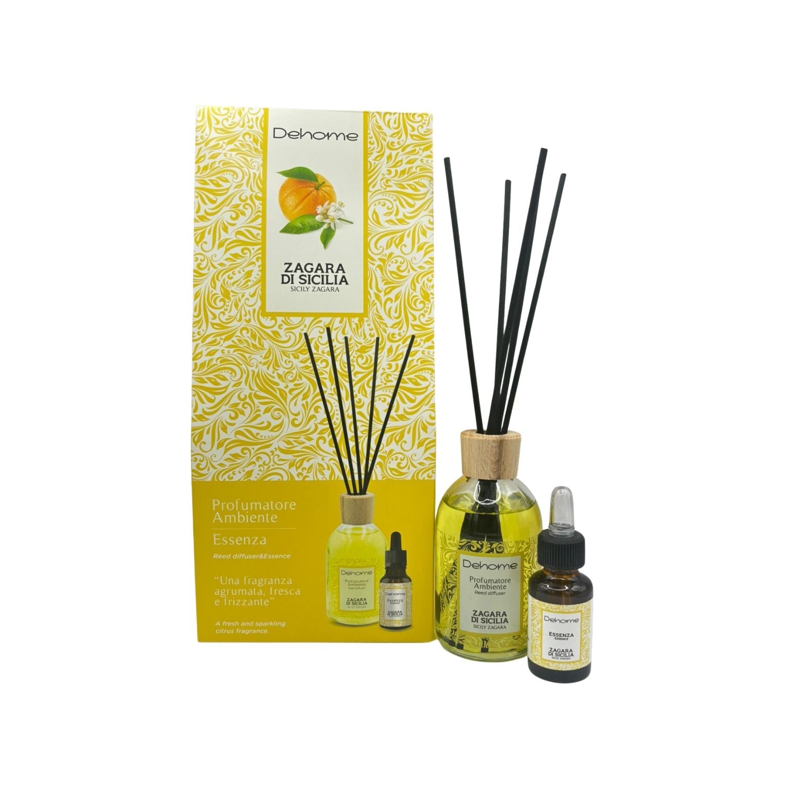 CONFEZIONE REGALO DEHOME- ZAGARA DI SICILIA PROFUMATORE 100 ML + ESSENZA 15 ML