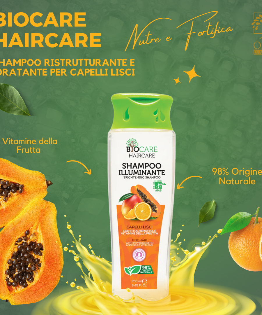 Biocare Shampoo Ristrutturante Per Capelli Lisci