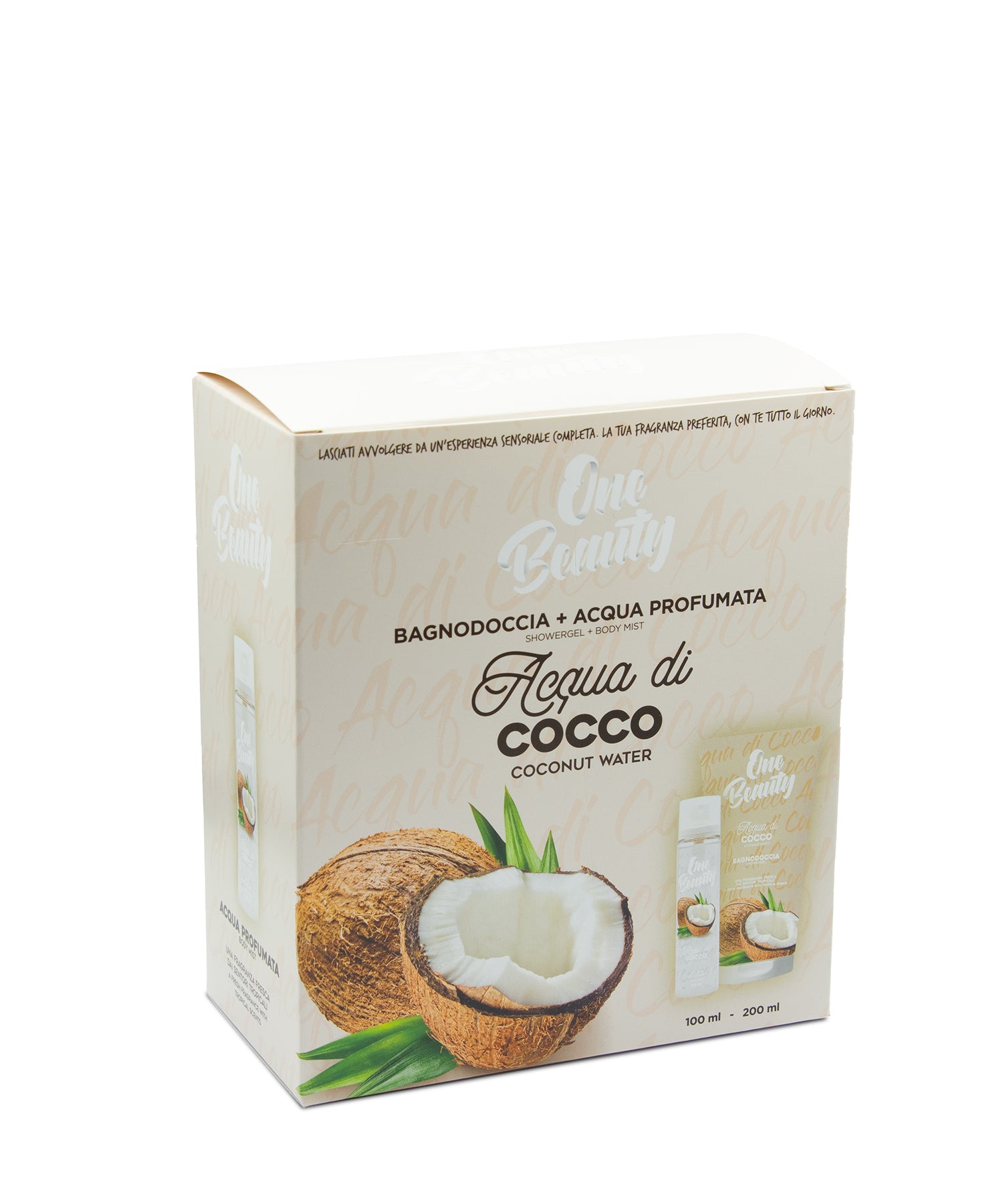 CONFEZIONE REGALO ONE BEAUTY- ACQUA DI COCCO- ACQUA PROFUMATA 100 ML+ BAGNODOCCIA 200 ML