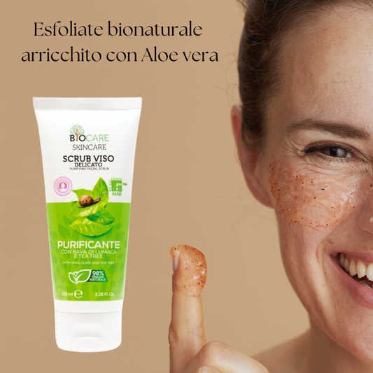 SCRUB VISO PURIFICANTE CON BAVA DI LUMACA E TEA TREE - 100 ml