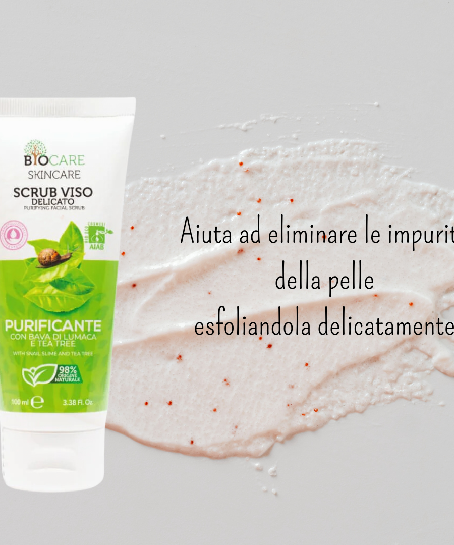 Scrub Viso Purificante Con Bava Di Lumaca E Tea Tree - 100 ml