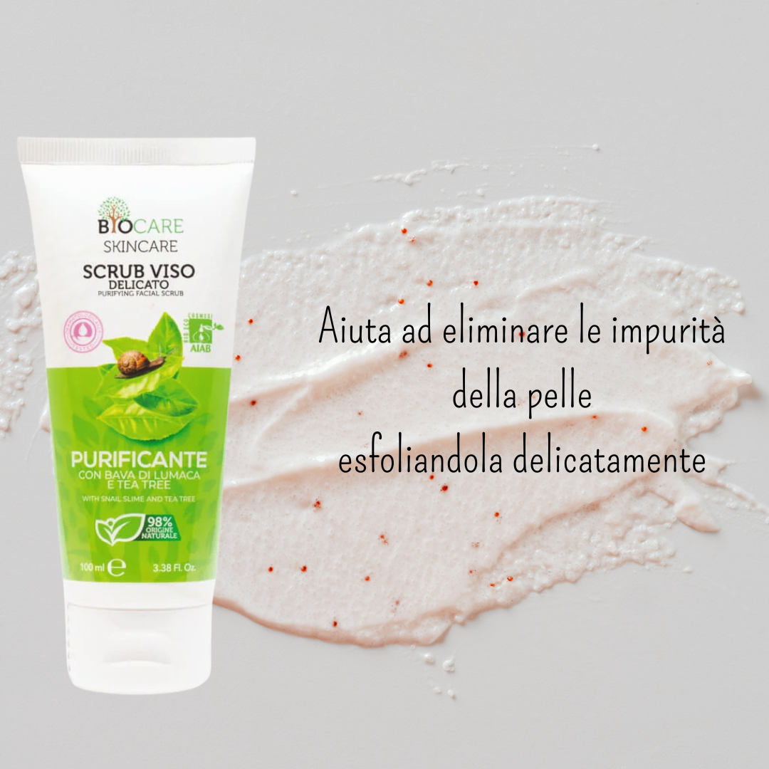 Scrub Viso Purificante Con Bava Di Lumaca E Tea Tree - 100 ml