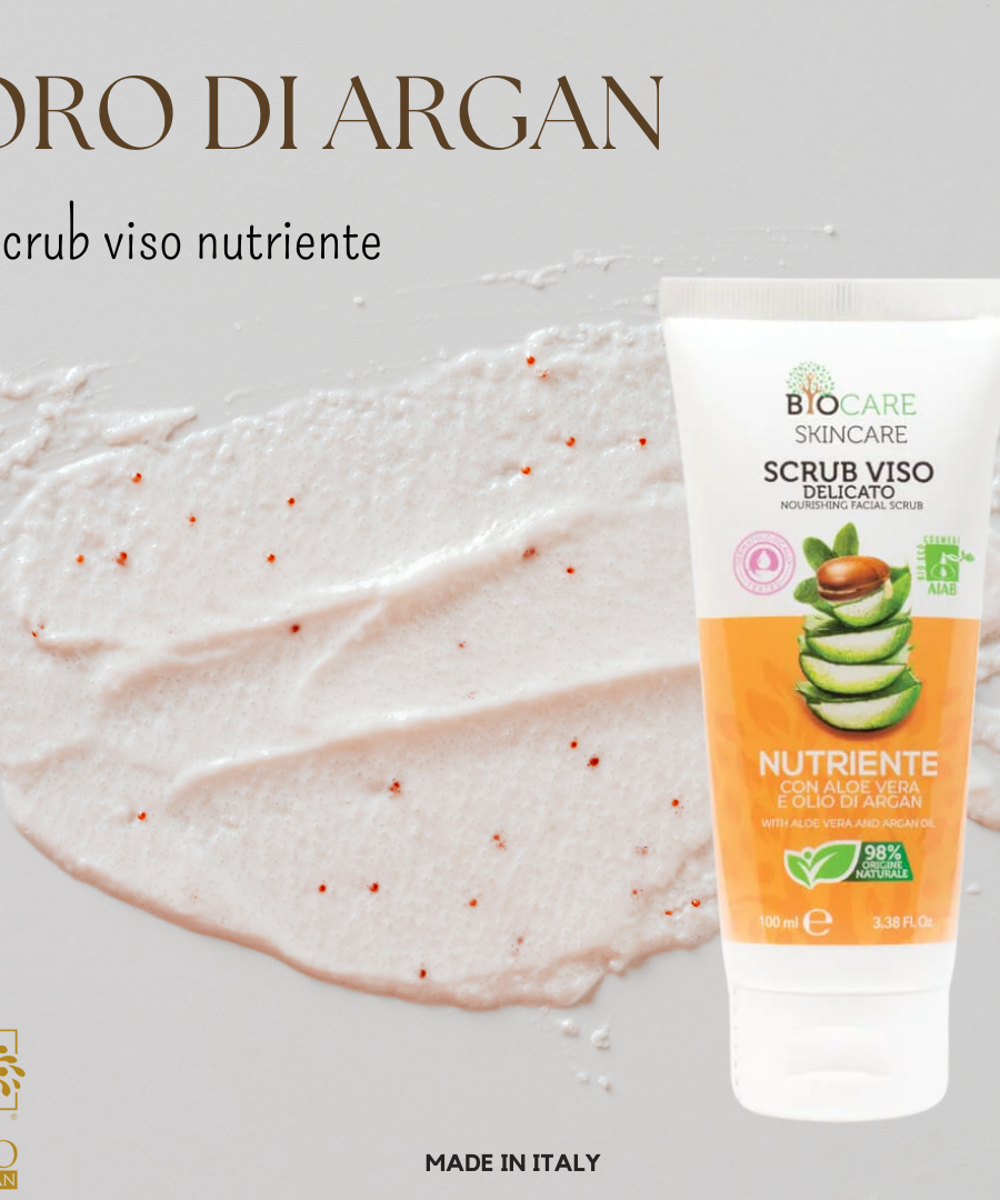 Scrub Viso Nutriente Con Aloe Vera E Olio Di Argan 100ml