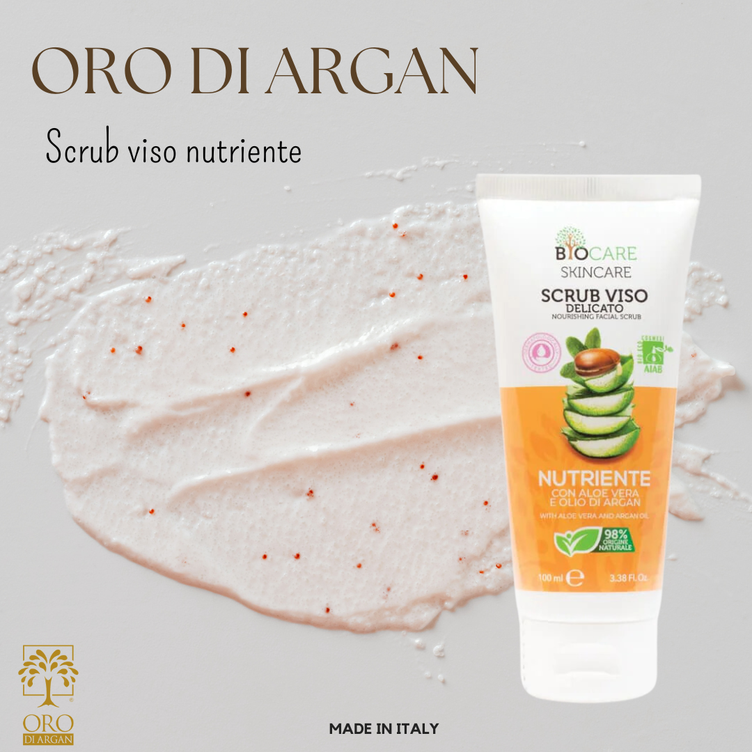 Scrub Viso Nutriente Con Aloe Vera E Olio Di Argan 100ml
