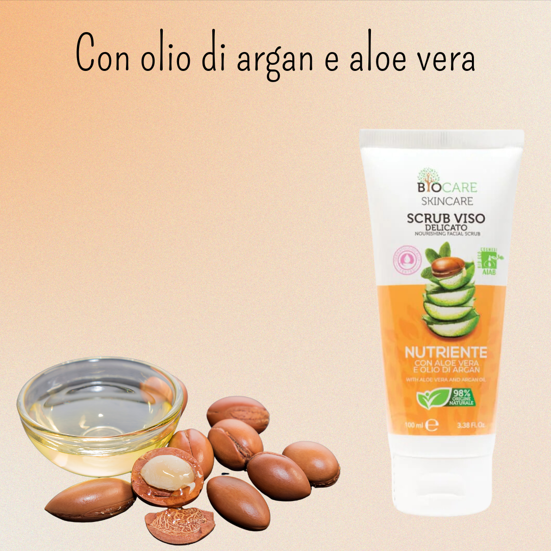 Scrub Viso Nutriente Con Aloe Vera E Olio Di Argan 100ml