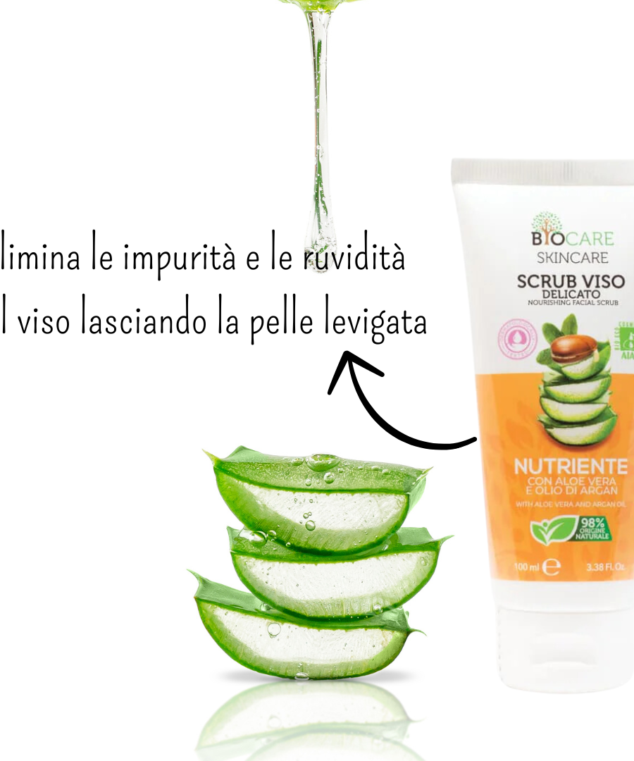 Scrub Viso Nutriente Con Aloe Vera E Olio Di Argan 100ml