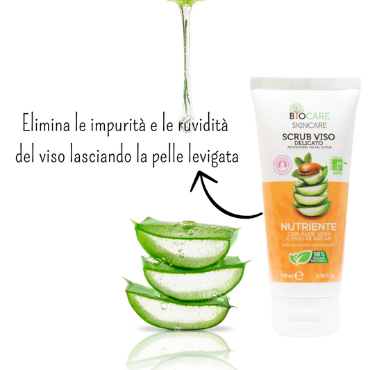 Scrub Viso Nutriente Con Aloe Vera E Olio Di Argan 100ml