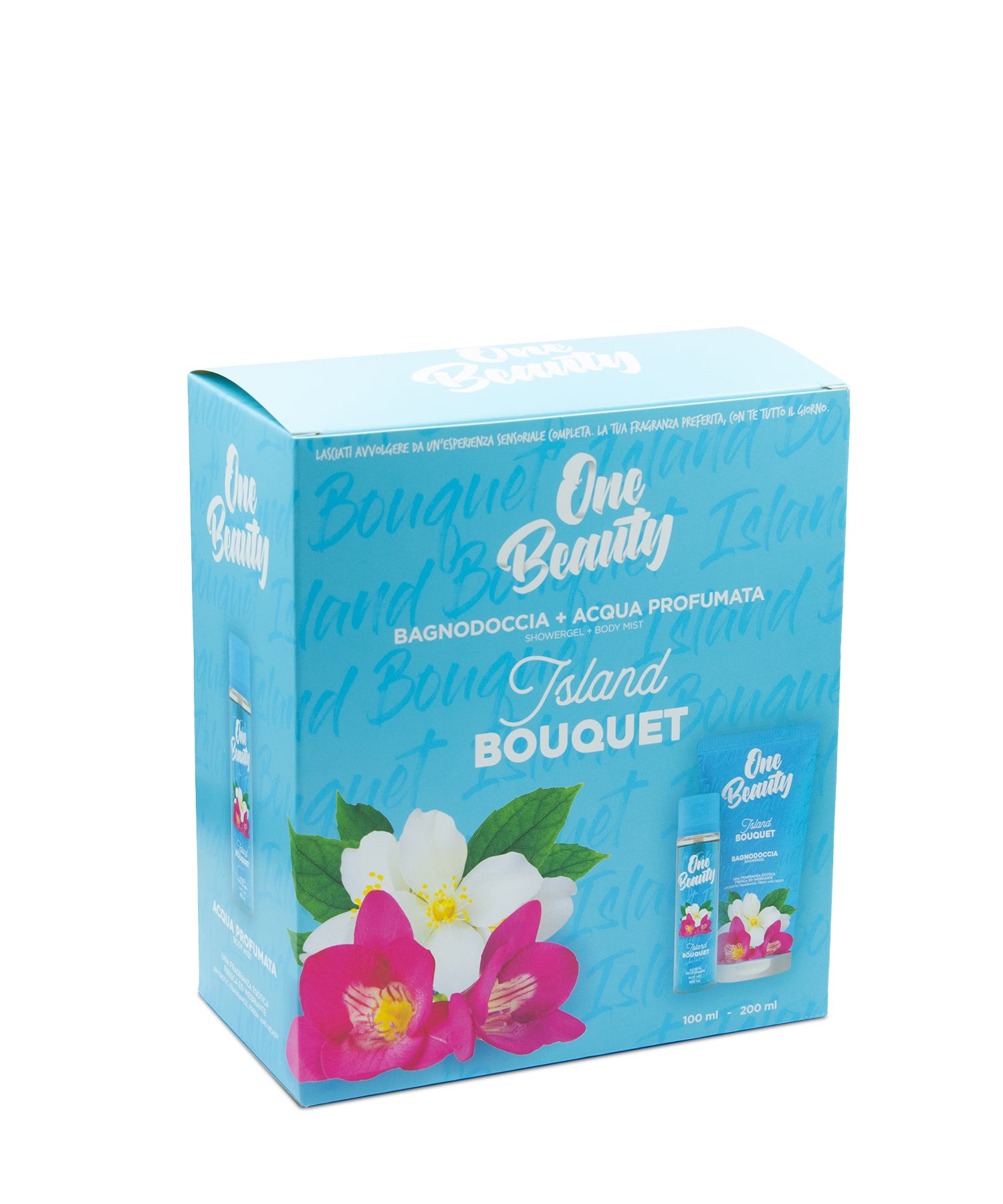 CONFEZIONE REGALO ONE BEAUTY- ISLAND BOUQUET- ACQUA PROFUMATA 100 ML + BAGNODOCCIA 200 ML