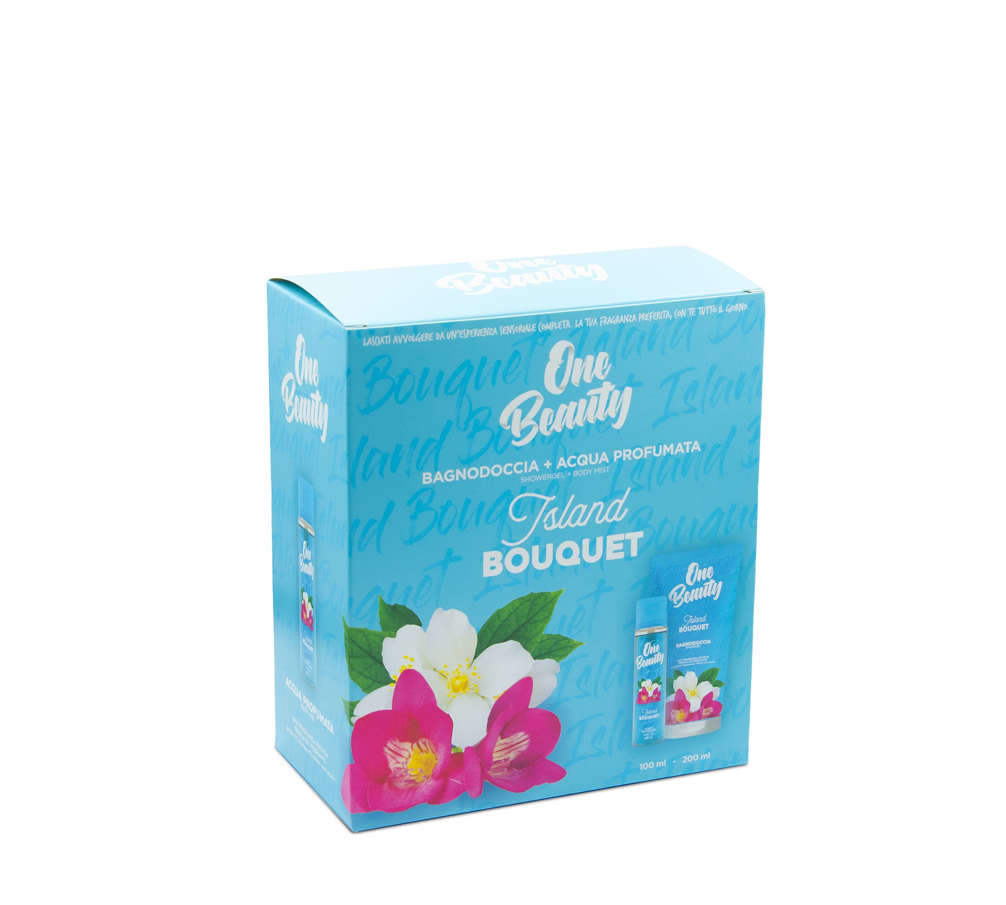 CONFEZIONE REGALO ONE BEAUTY- ISLAND BOUQUET- ACQUA PROFUMATA 100 ML + BAGNODOCCIA 200 ML