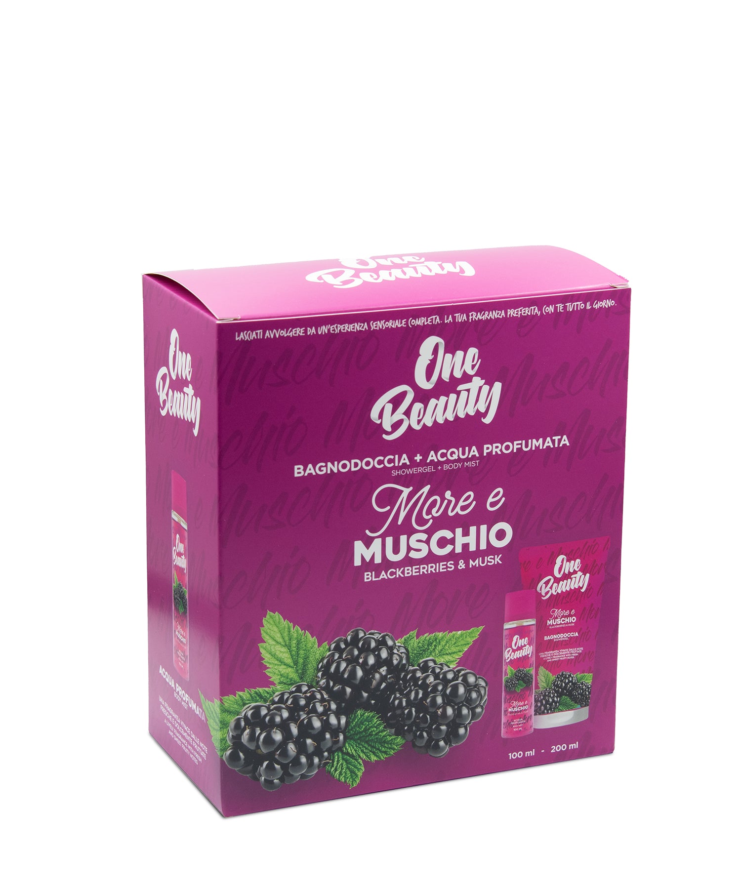 CONFEZIONE REGALO ONE BEAUTY- MORE E MUSCHIO- ACQUA PROFUMATA 100 ML+ BAGNODOCCIA 200 ML
