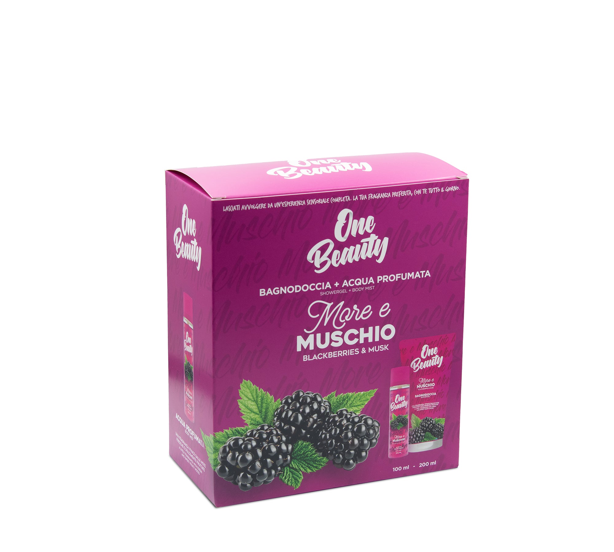 CONFEZIONE REGALO ONE BEAUTY- MORE E MUSCHIO- ACQUA PROFUMATA 100 ML+ BAGNODOCCIA 200 ML