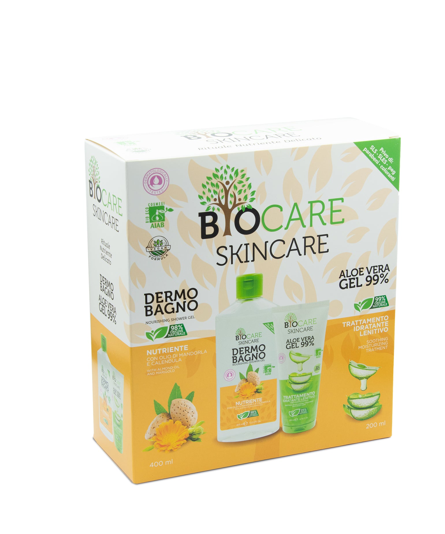 CONFEZIONE REGALO BIOCARE- DERMOBAGNO NUTRIENTE 400 ML + ALOE VERA GEL 200 ML