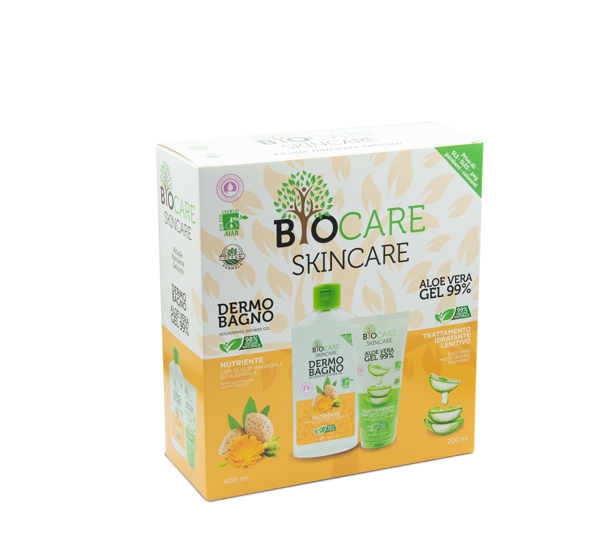CONFEZIONE REGALO BIOCARE- DERMOBAGNO NUTRIENTE 400 ML + ALOE VERA GEL 200 ML