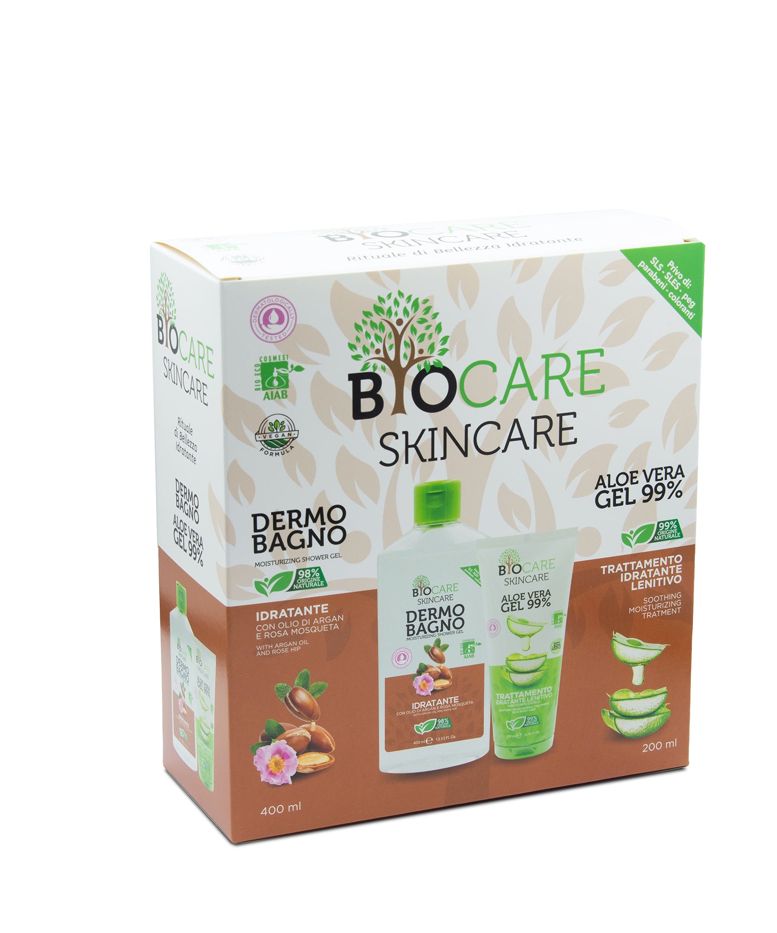 CONFEZIONE REGALO BIOCARE- DERMOBAGNO IDRATANTE 400 ML + ALOE VERA GEL 200 ML