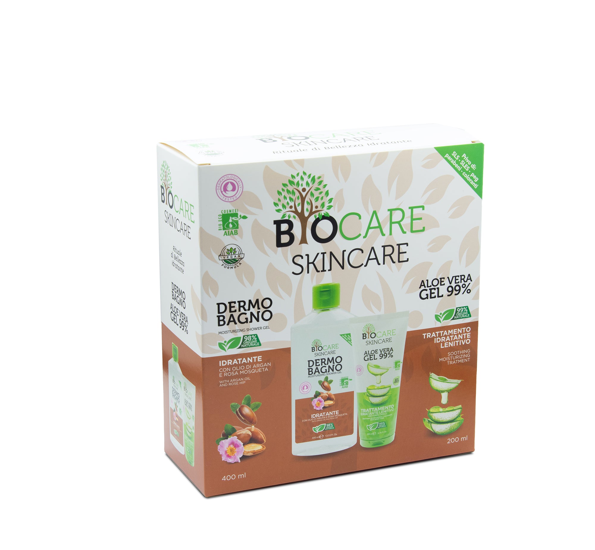CONFEZIONE REGALO BIOCARE- DERMOBAGNO IDRATANTE 400 ML + ALOE VERA GEL 200 ML